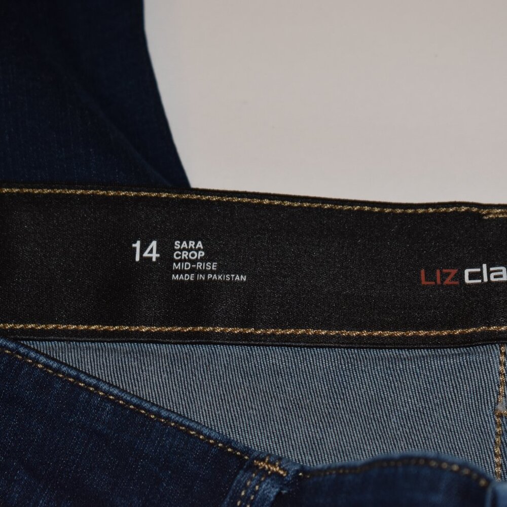 Liz Claiborne Sara Crop Mid Rise Capri Size 14 - Picture 2 of 8